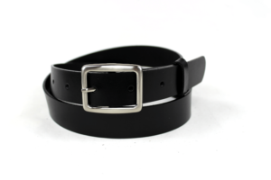 Skórzany damski pasek szer.3 cm PDS-11 Ponadczasowy dodatek do spodni materiałowych z delikatnie zaokrągloną klamrą.