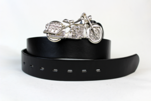Pasek motocyklowy ELPASSO PM 11 Pasek męski z naturalnej skóry z ozdobną klamrą motocykl cruiser.