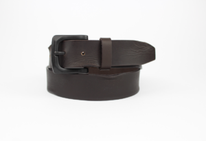 Brąz ciemny pasek do JEANSU skóra licowa PMJ 18 Elegancki skórzany pasek męski